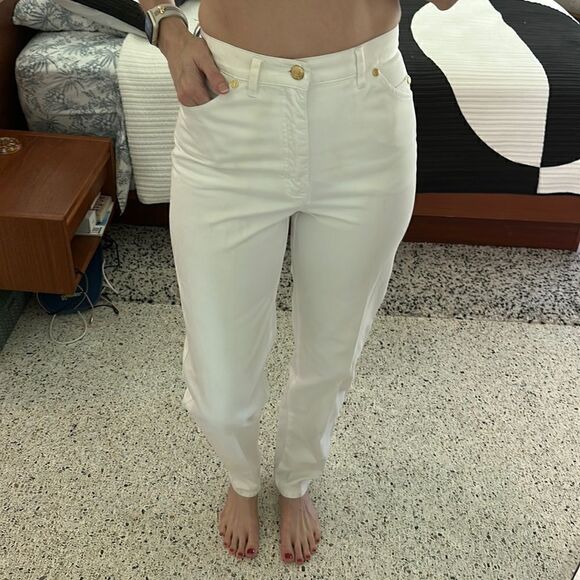 Escada Sport high rise white pants 38 size 6 - Picture 2 of 12
